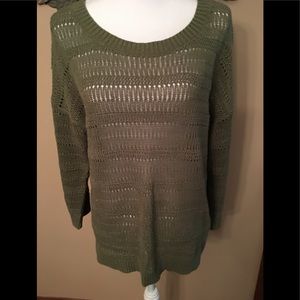 Coldwater Creek Green XL open weave sweater